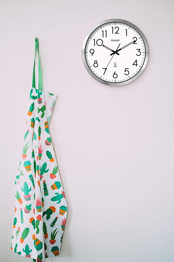 Reloj de Pared Atómico Analógico 12" Plateado - Sharp miniatura 2