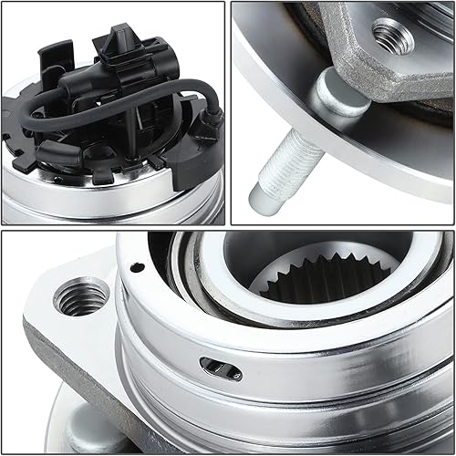 Miniatura 4 de Auto Dynasty Conjunto de cubo de rodamiento de rueda delantera estilo fábrica con enchufe de sensor ABS compatible con Chevy Cobalt HHR Malibu