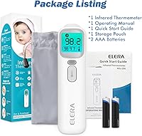 Vista 9 de ELERA - Termómetro para adultos y niños, sin contacto, infrarrojo, para frente y oído, termómetro digital con lectura instantánea y precisa