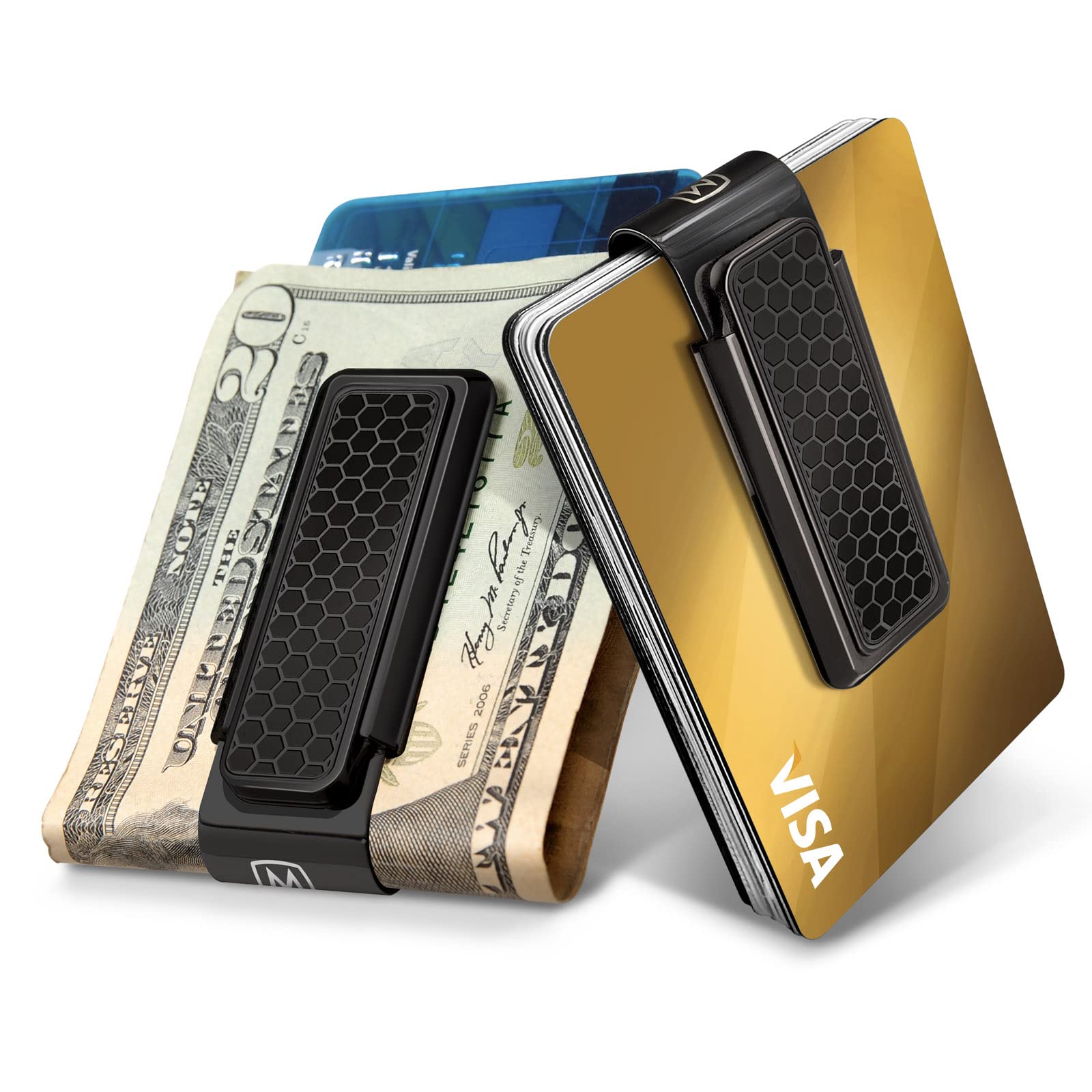 M-Clip Stainless Steel Blackout Money Clip - Minimalist Slim Wallet Alternative
