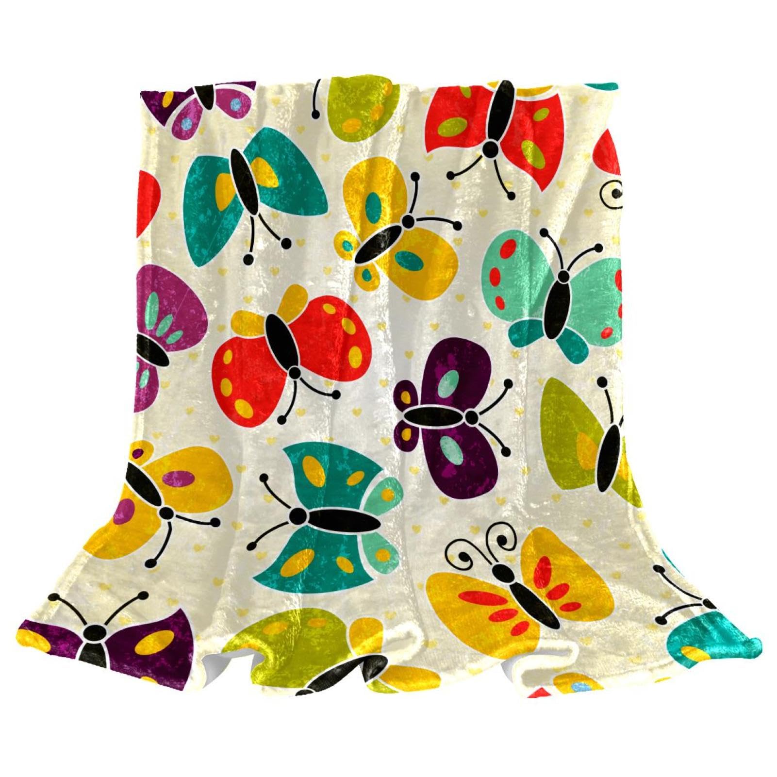 Jeté de canapé papillon couverture chaude en microfibre pour vos soirées