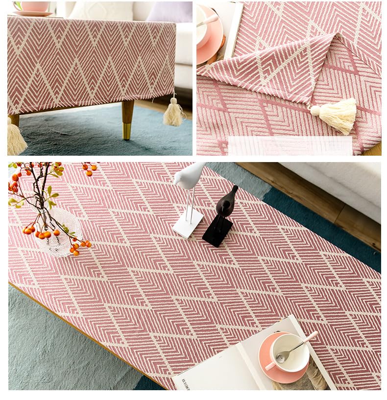 Housse de table imperméable lin coton anti-poussière pour table basse salon - 3