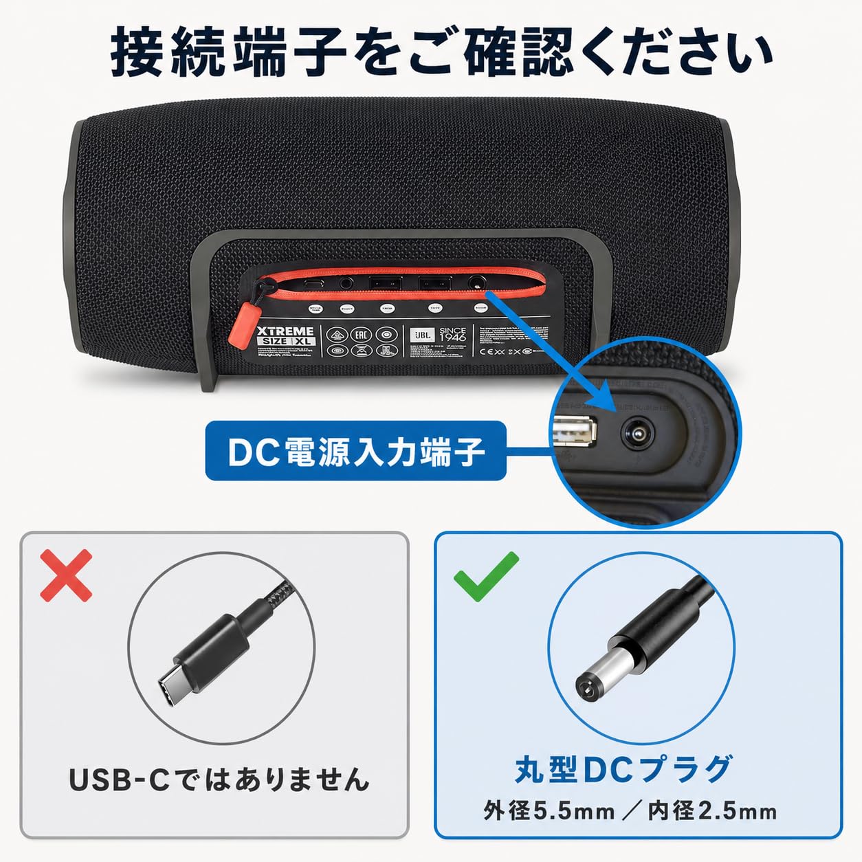 Amazon.co.jp: 19V 65W ACアダプター 対応 JBL Xtreme/Xtreme 2 充電器