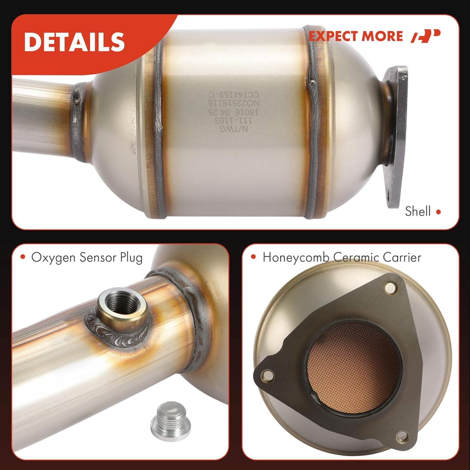 A-Premium Front and Rear Catalytic Converter with Gasket Kit Direct-Fit Compatible with Land Rover Discovery Sport 2015-2017, Range Rover Evoque 2014-2018, 2.0L, E.P.A. Compliant, 2-PC