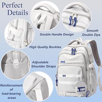 YJMKOI Kids Backpack for Girls Middle-School Elementary Bookbags Aesthetic Backpack for Teen Girls-Boys