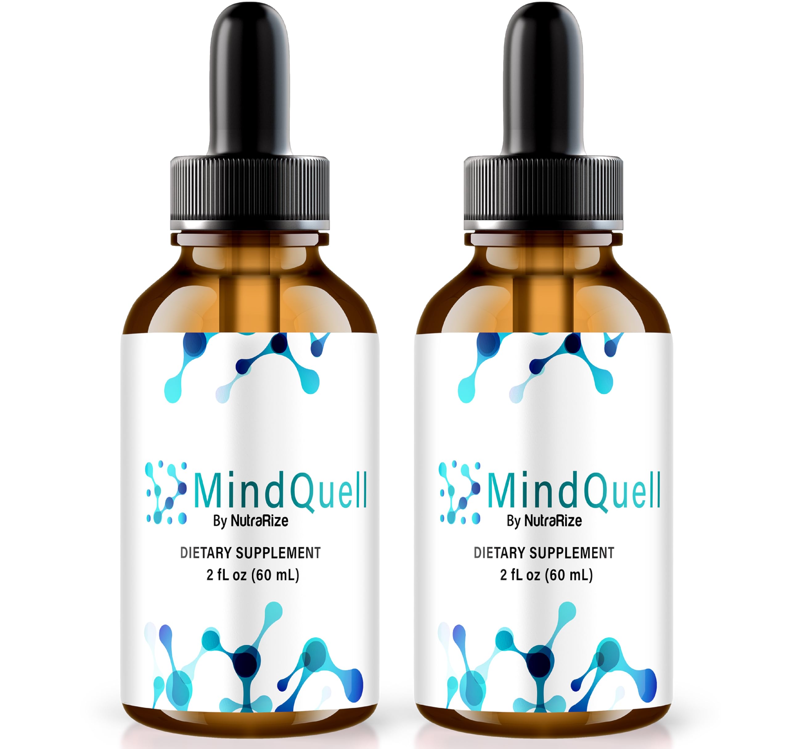 NutraRize (Pack of 2 MindQuell Drops, All-Natural Support Formula, Premium Supplement to Support Focus and Concentration, Official Mind Quell Gotas Review (60 Servings)