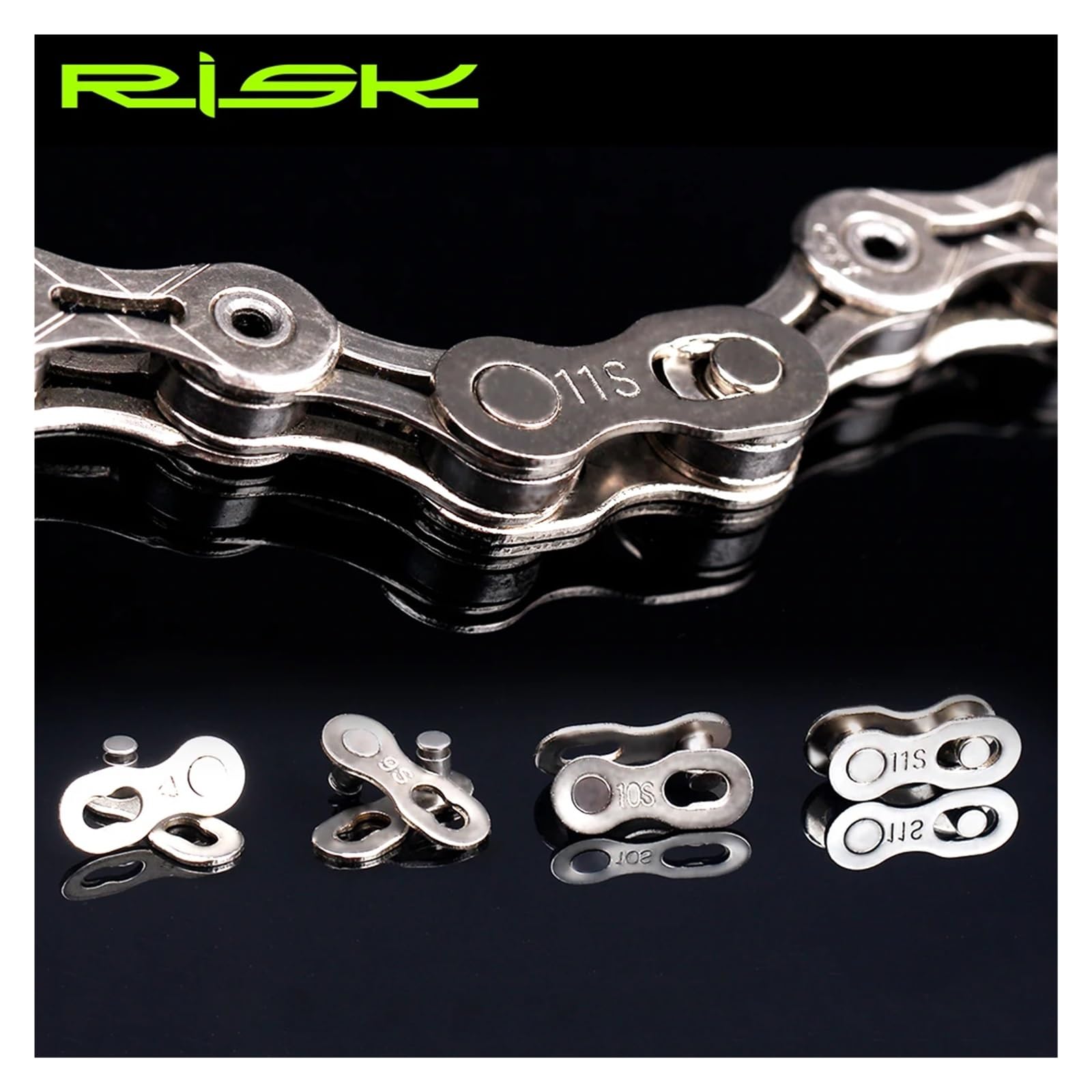 Conector para eslabones de cadena de bicicleta, Enlace rápido de cadena bicicleta carretera for cadenas 6-12 velocidades(5 Pair for 11 Speed)