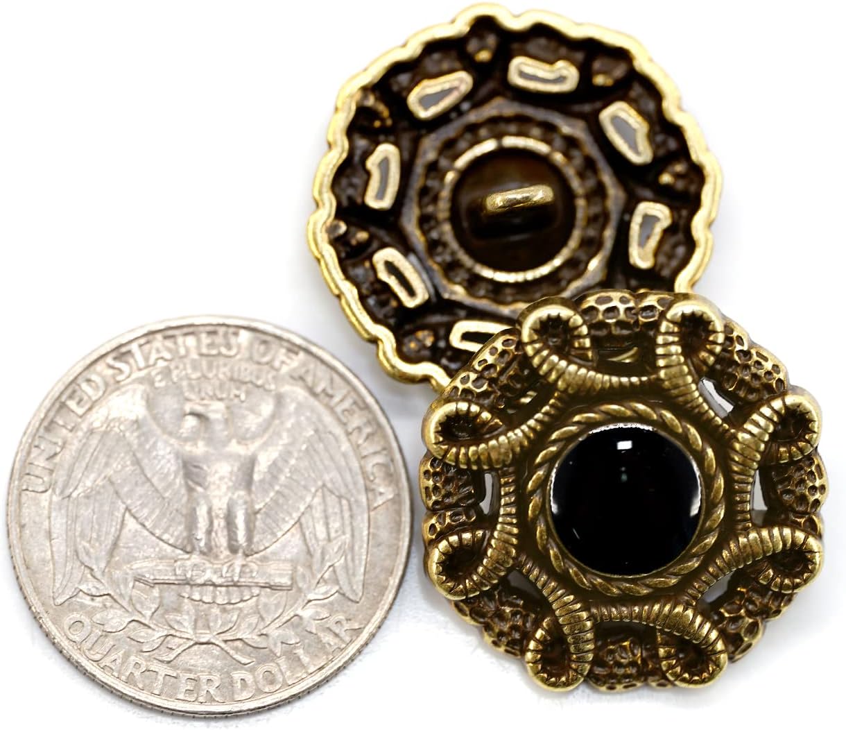 20 pcs Hollow Serpentine Circle Metal Shank Sewing Buttons for Coats -23mm -7/8" (Pack of 2)