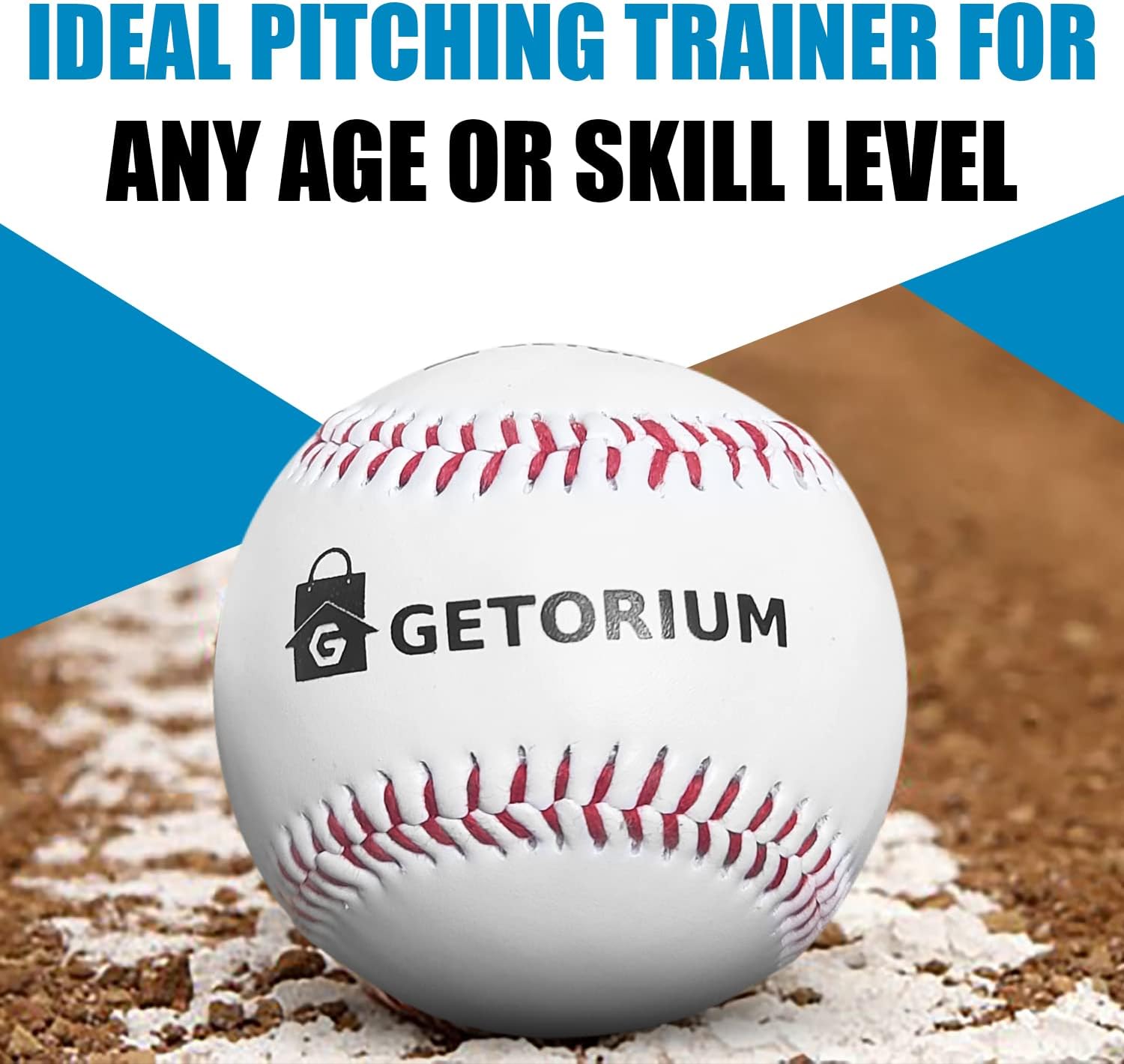 GETORIUM Baseballs Practice Baseballs| Soft 9 inch Practice Training Baseball |Baseball for Kids Teenager Youth Baseball Training Pitching Throwing Balls|3 Ball Pack (Baseball Logo) : Sports & Outdoors