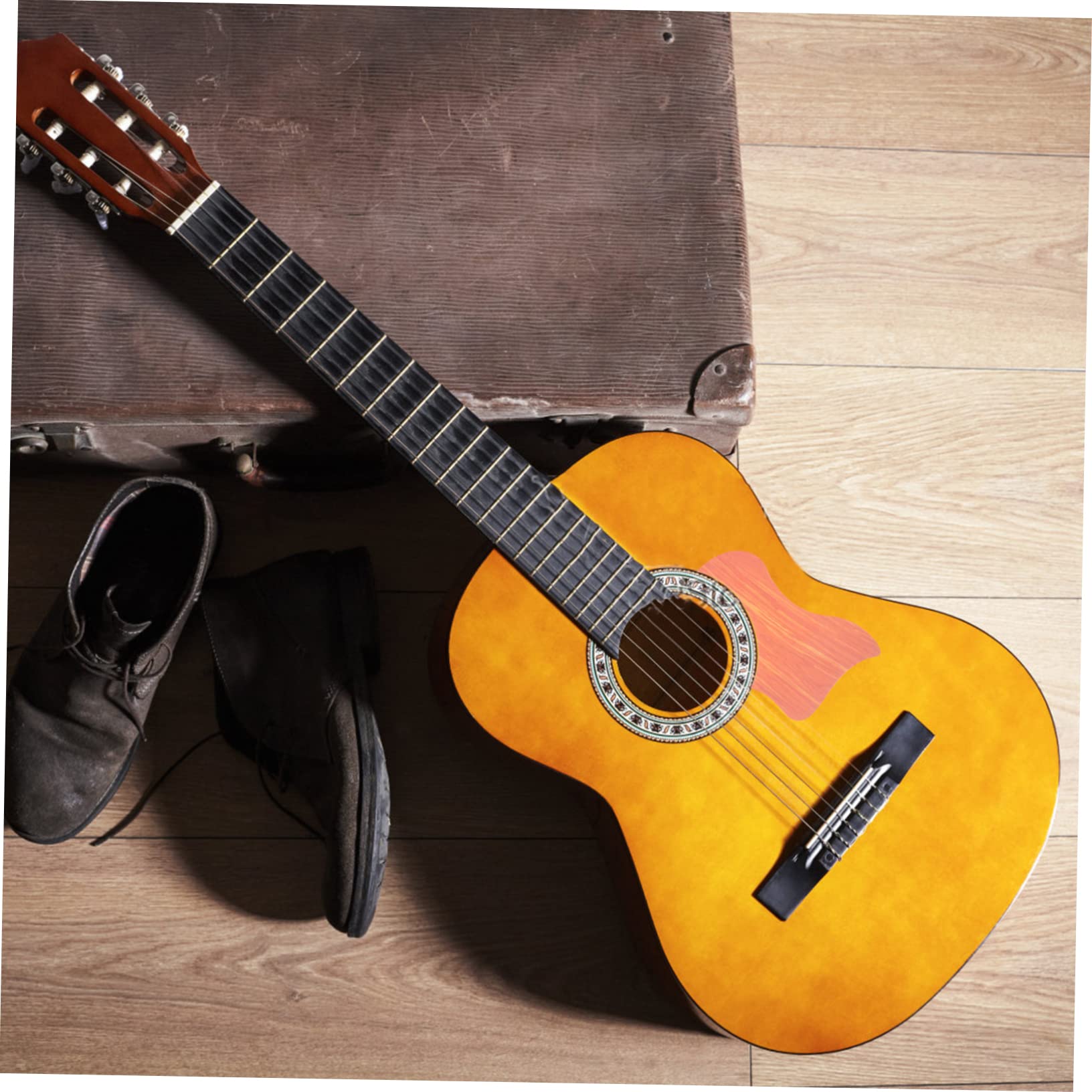 Holibanna 2Pcs Acoustic Guitar Walnut Grain for Guitar Accessories Lightweight Scratch Design Easy to Install Present for Guitar Enthusiasts