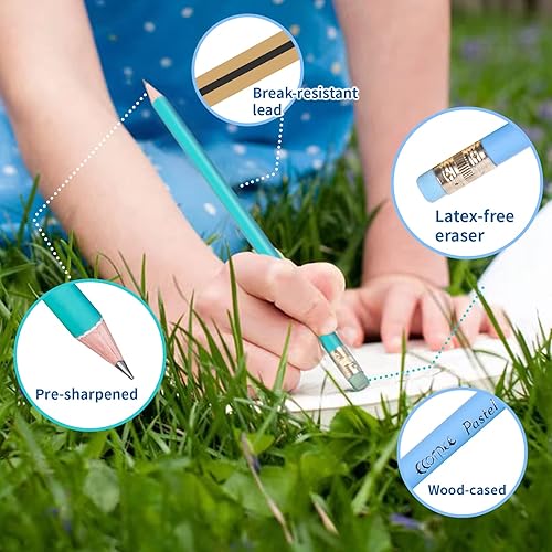 Miniatura 5 de ECOTREE Lápices #2 Lápices para niños, lápices divertidos, lápices de número 2, lápices afilados, lápices geniales, lápices escolares, paquete de 24