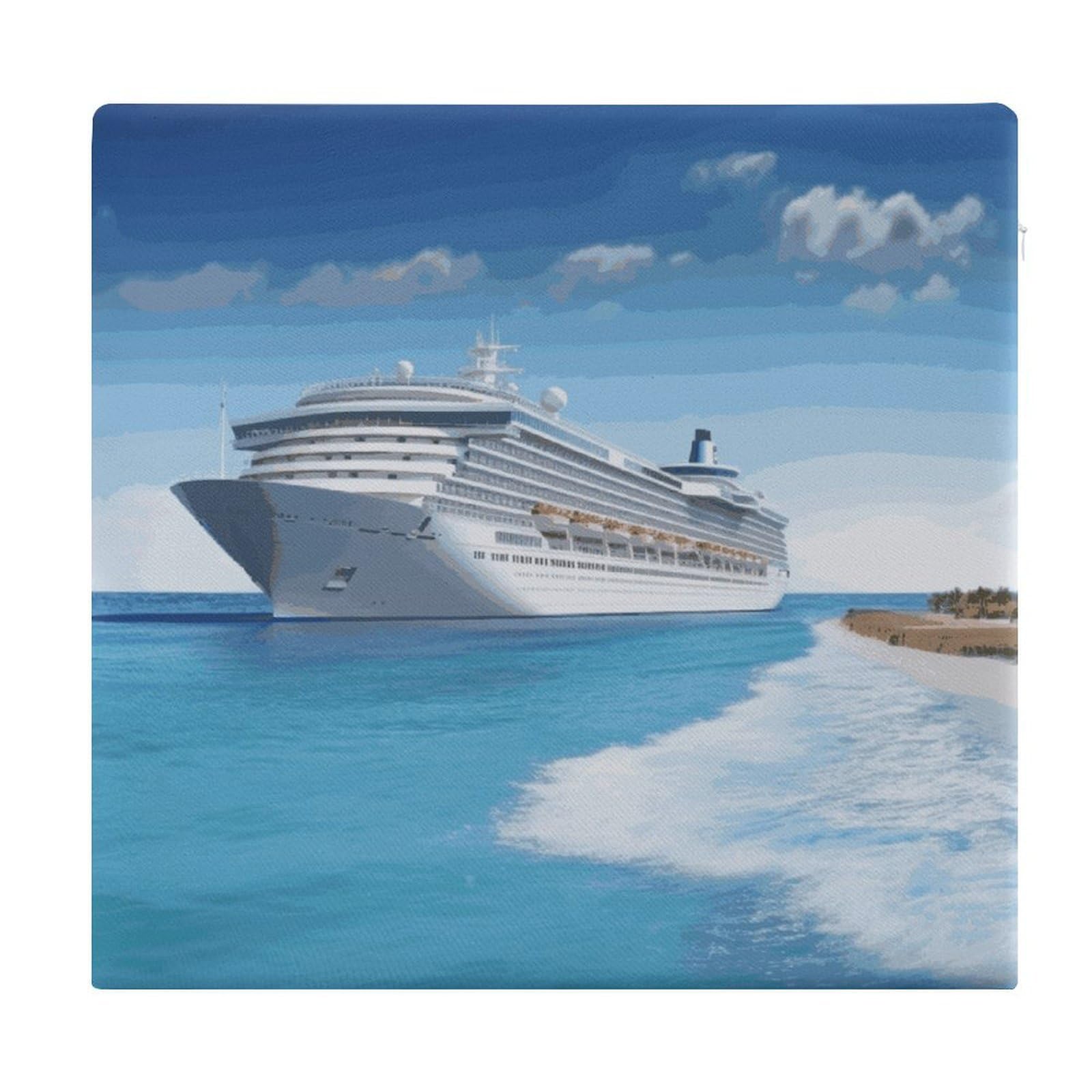 Adfgyerh Style Seaside Cruise Ship Cushions Memory Foam For Adults, Seat Cushion Chair Pads Soft, Square Pillows For Dining, Kitchen, Office, Patio Chairs