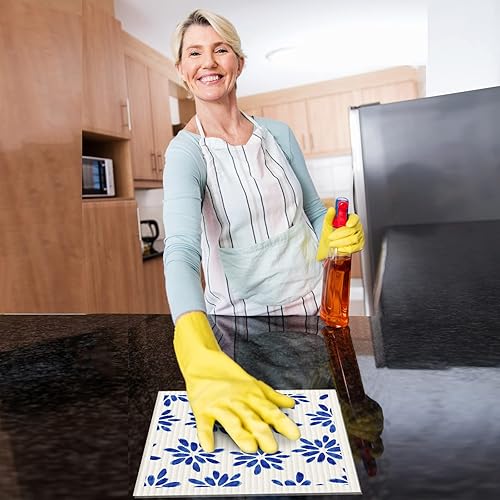 Miniatura 7 de 6 paños suecos de cocina suecos para cocina paños de esponja absorbentes paños de limpieza reutilizables de secado rápido para el hogar cocina paños