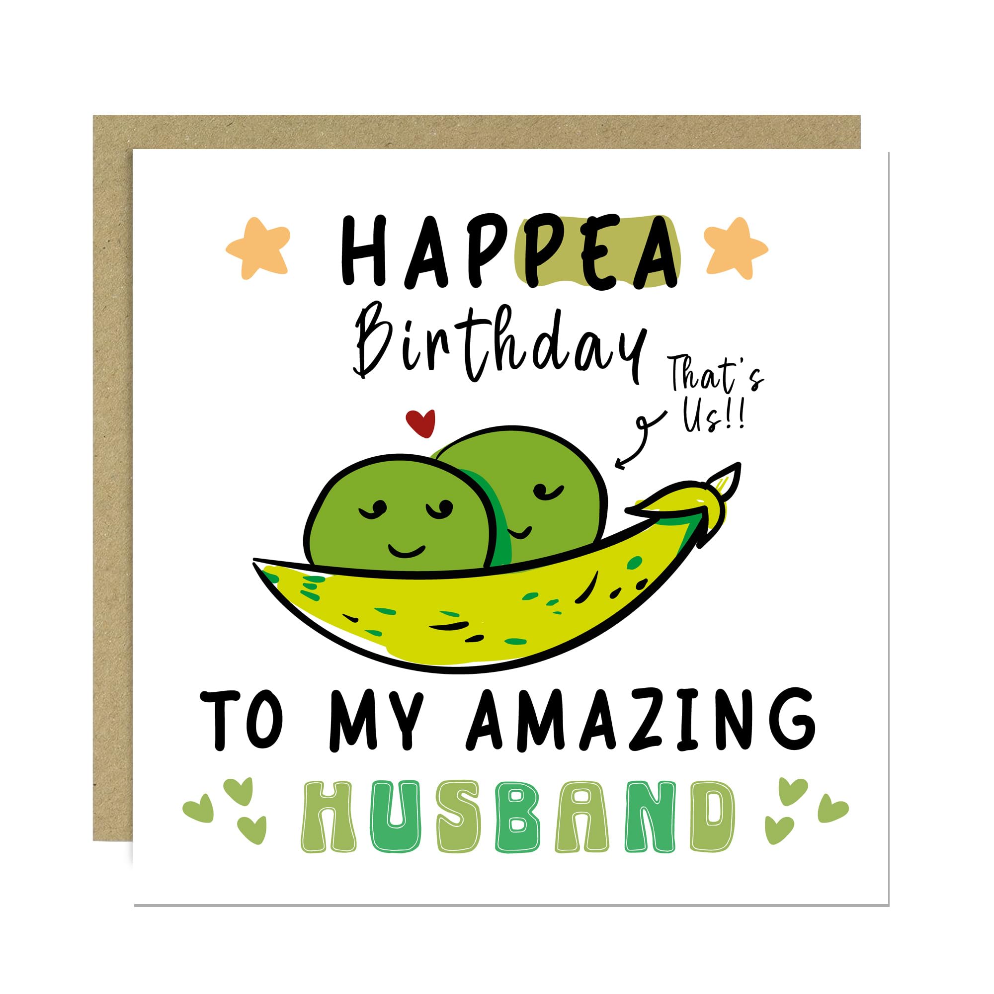 RED OCEAN Funny Happy Birthday Card For Husband With Kraft Envelope Included Amazing Husband Card Joke Humour Cards For Him From Wife Cute Cards