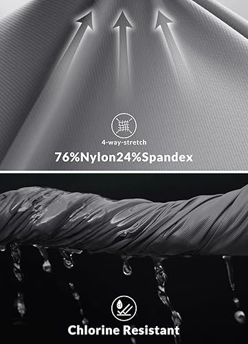 Miniatura 5 de BALEAF Pantalones cortos de natación de 5 pulgadas para mujer pantalones cortos de natación de cintura alta con control de abdomen y forro