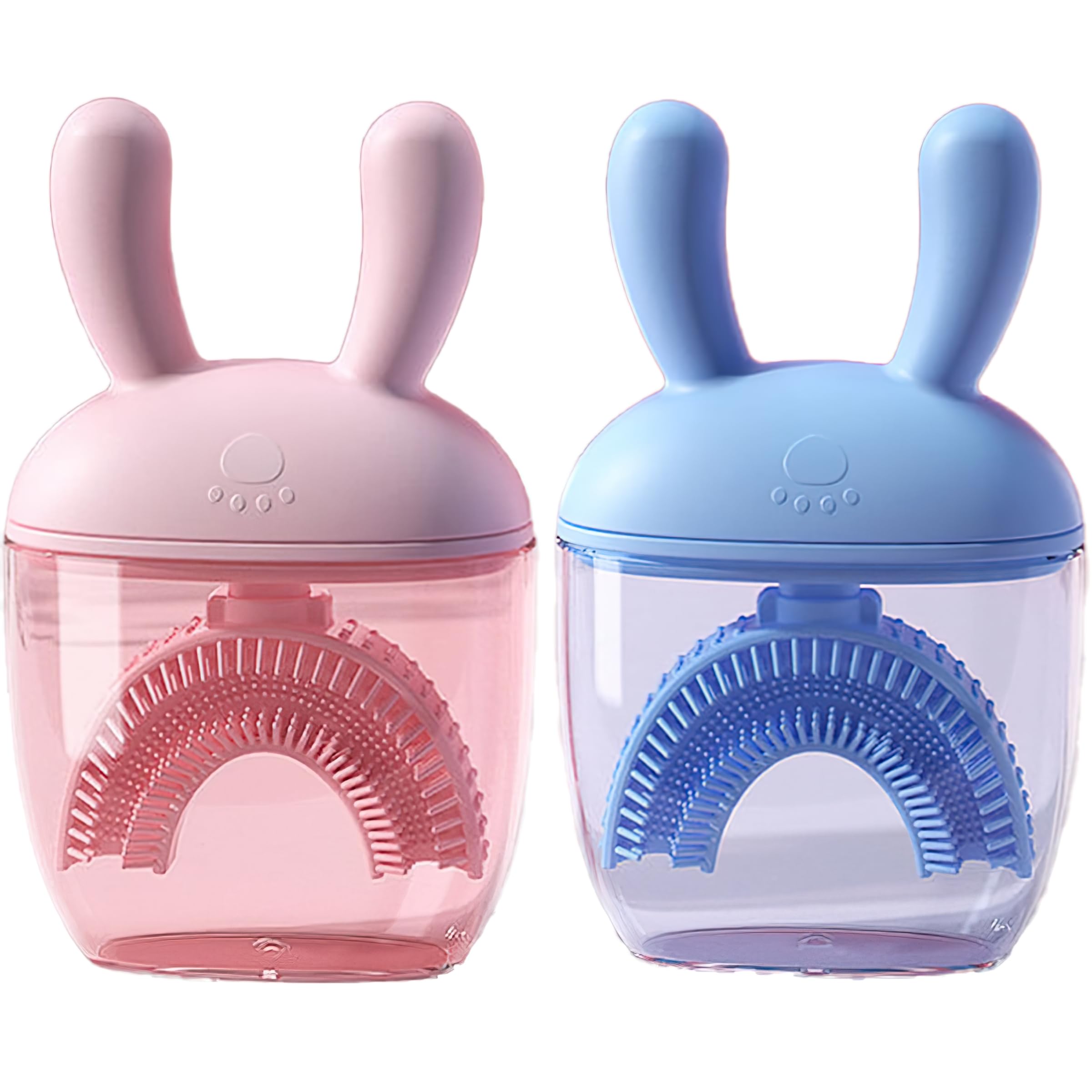 amusediy 2025 New U-Shaped Kids Toothbrush,Toddler Toothbrush with Food Grade Soft Silicone Brush Head for Baby