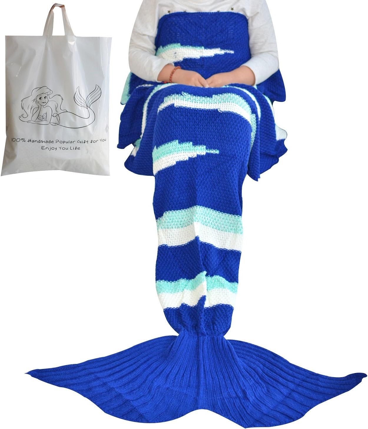 FADFAY Designer Mermaid Tail Blanket Crochet Mermaid
