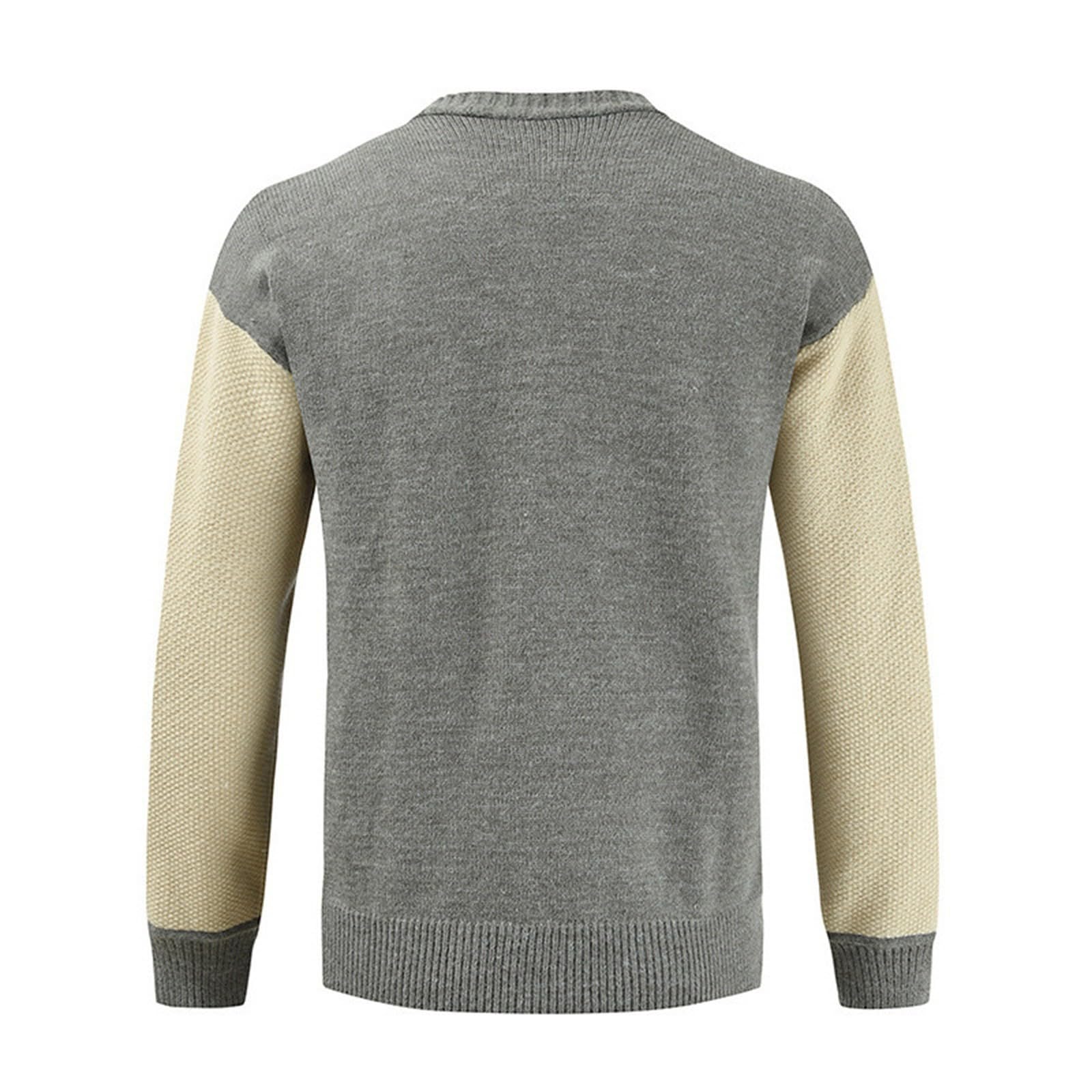 Genérico Cardigan Punto Hombre, Botones Chaqueta Hombre Color Sólido Botones Moda Jersey Solapa Chaqueta Cálida Informal Cómodo Elegante Outwear Top Suéter Otoño Invierno