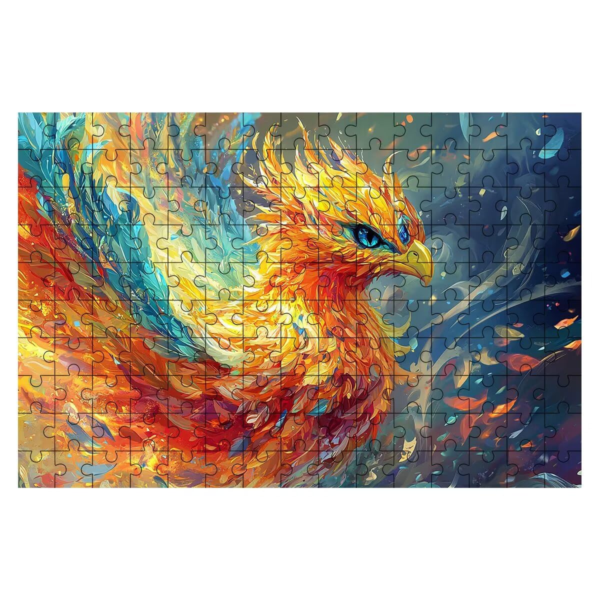 Puzzle 1500 elementów dla dorosłych, puzzle 1500 elementów feniksa, abstrakcyjne puzzle dla dorosłych z wykwintnym pudełkiem do pakowania, gry edukacyjne, duże drewniane puzzle, prezent dla kobiet do