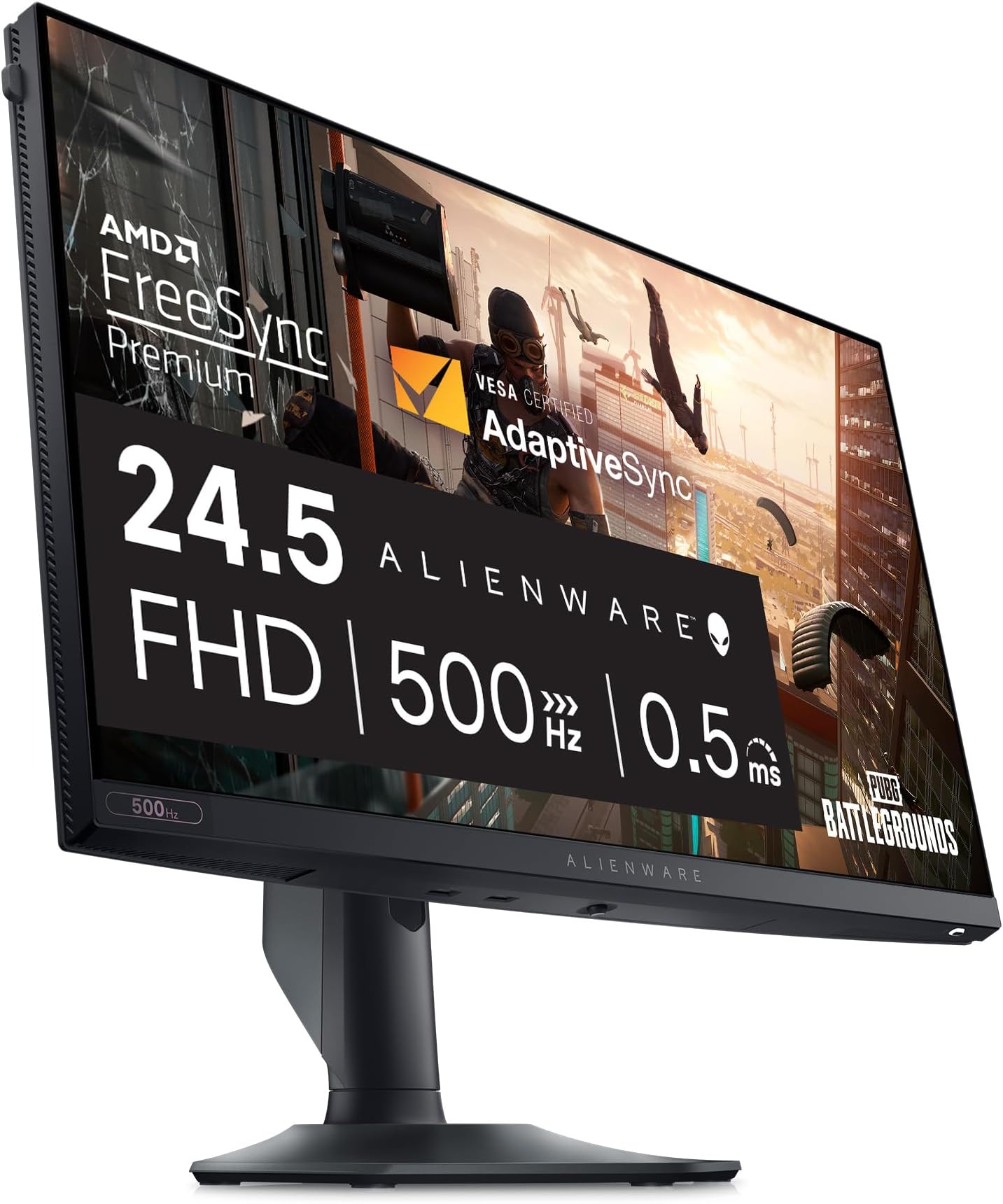 AW2524HF Gaming Monitor - 24.5-inch (1920x1080) 500Hz (Overclock) 0.5ms Display, Height/Tilt/Swivel/Pivot Adjustability, 3yr Advanced Exchange - Black