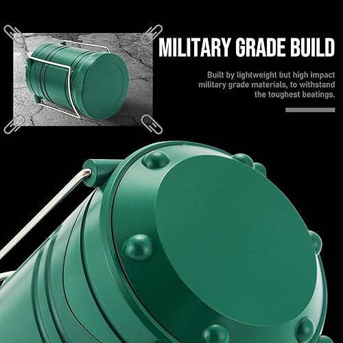 Miniatura 34 de Lichamp Paquete de 4 linternas de campamento COB, linterna portátil de alto lumen para acampar al aire libre, kit de equipo de supervivencia