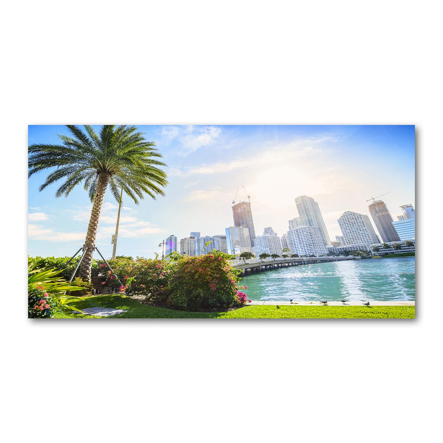Image sur verre plastique Miami pour une ambiance d'évasion unique