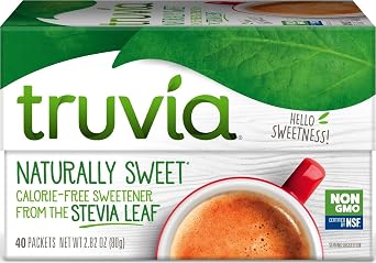 Truvia Calorie-Free Sweetener Stevia Leaf Packets, 40 Count 2.82 oz Carton