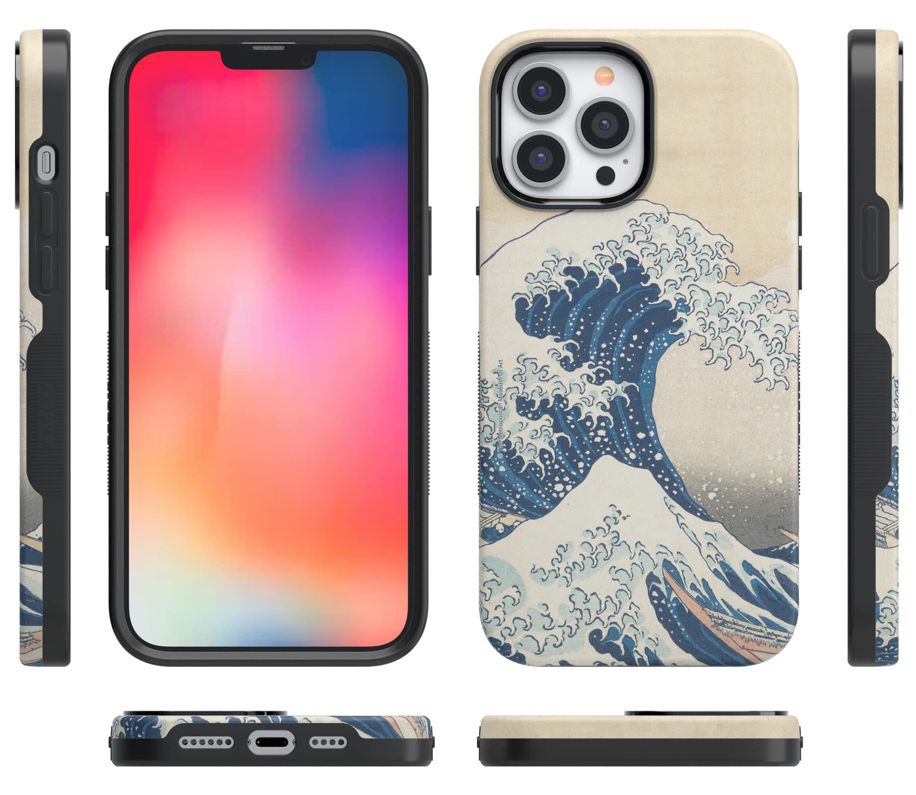 Casely Funda para iPhone 13 Pro | The Great Wave | Funda The Met Museum | Compatible con MagSafe