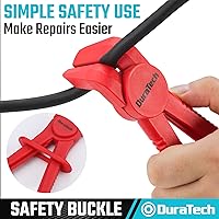 Vista 5 de DURATECH Juego de 3 alicates de sujeción de manguera, alicates de pellizco de manguera con ángulo de 90 grados, juego de alicates de sujeción