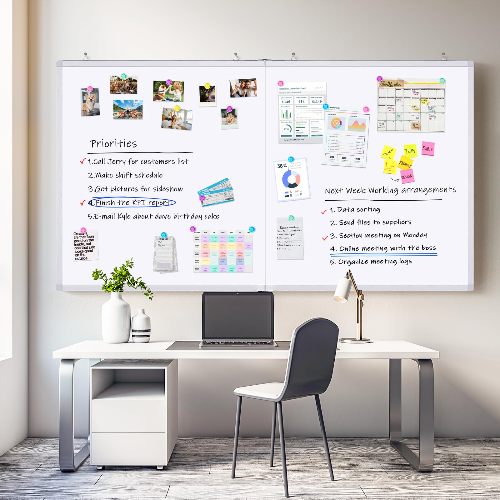 Amazon.com : White Board Dry Erase 60x48, Large Magnetic
