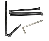 Vista 132 de iexcell Juego de 50 tornillos M4 x 20/25/30/35/40 de acero de aleación de grado 12.9, acabado de óxido negro