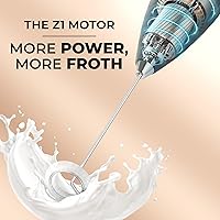 Vista 3 de Zulay Kitchen Potente varita espumadora de leche con 2 baterías Duracell – Mezclador de bebidas portátil ultrarrápido – Máquina de espuma eléctrica