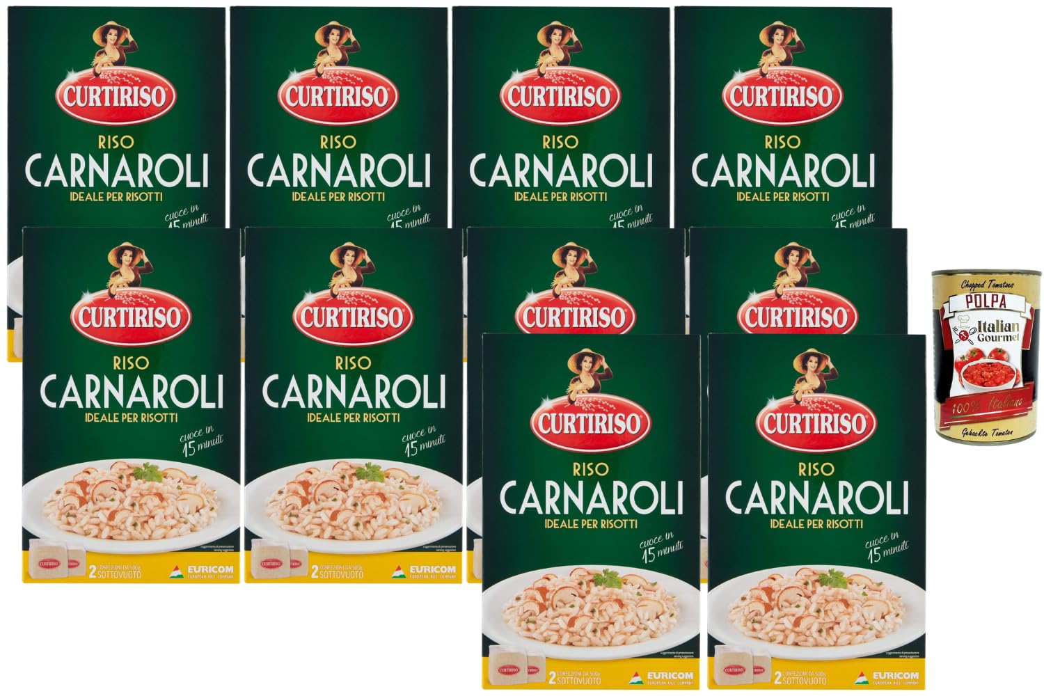 Italian Gourmet Carnaroli Risottoreis 10x1kg 10kg mit Polpa Großpackung
