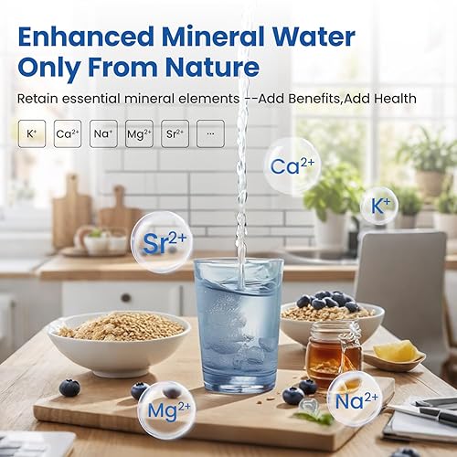 Miniatura 6 de Sistema de filtración de agua debajo del fregadero, filtro de agua debajo del fregadero de 10000 galones que reduce el cloro y el mal sabor y olor,