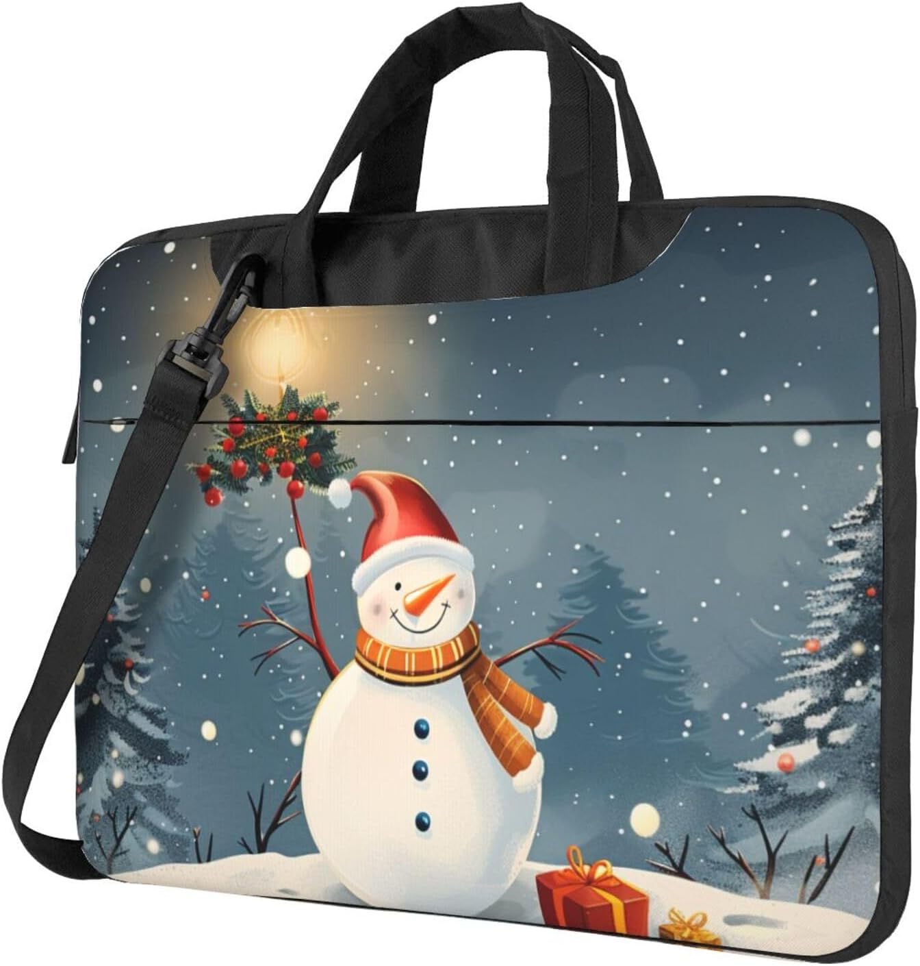 Printed Laptop Bag, Triple Layer Protection Shockproof Crossbody Laptop Shoulder Bag for Men and Women