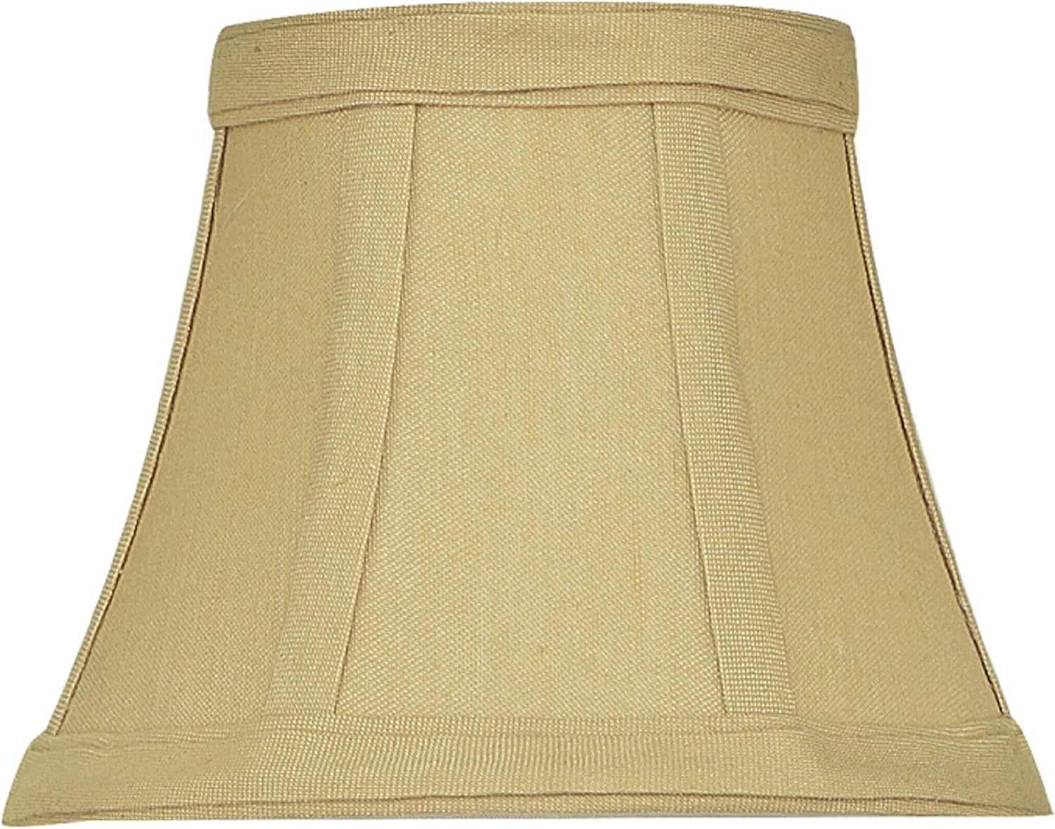 Aspen Creative 30274-9A, Bell Clip-On Chandelier Lamp Shade, Beige, 3" Top x 5" Bottom x 4" Slant Height, Set of 9
