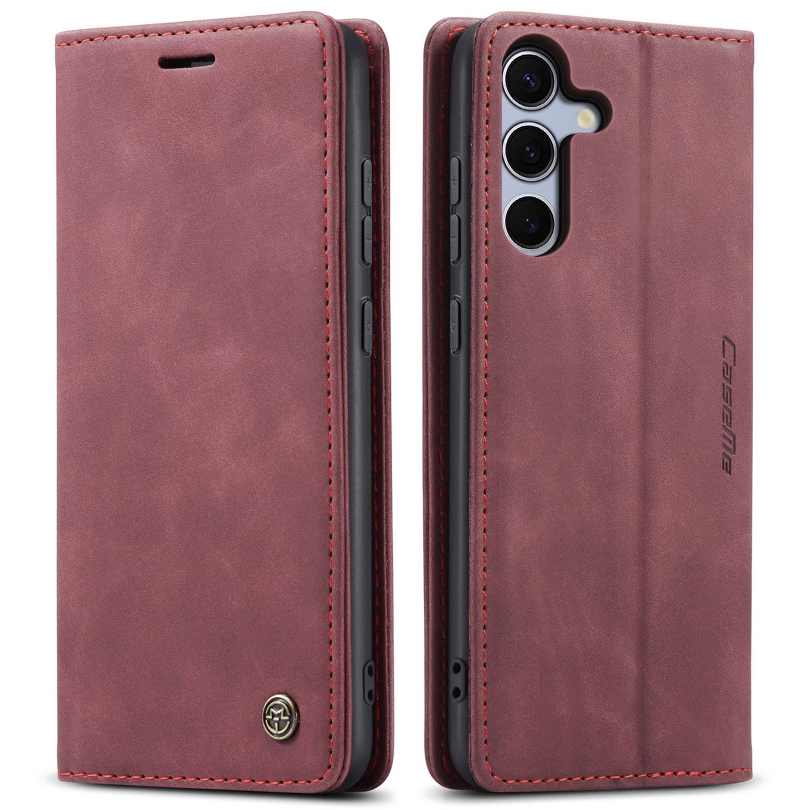 FCOZCKLOM Compatible with Samsung Galaxy S25 Plus Case with Card Holder, Kickstand Protective Flip Folio Leather Wallet Case for Galaxy S25+ Plus 5G