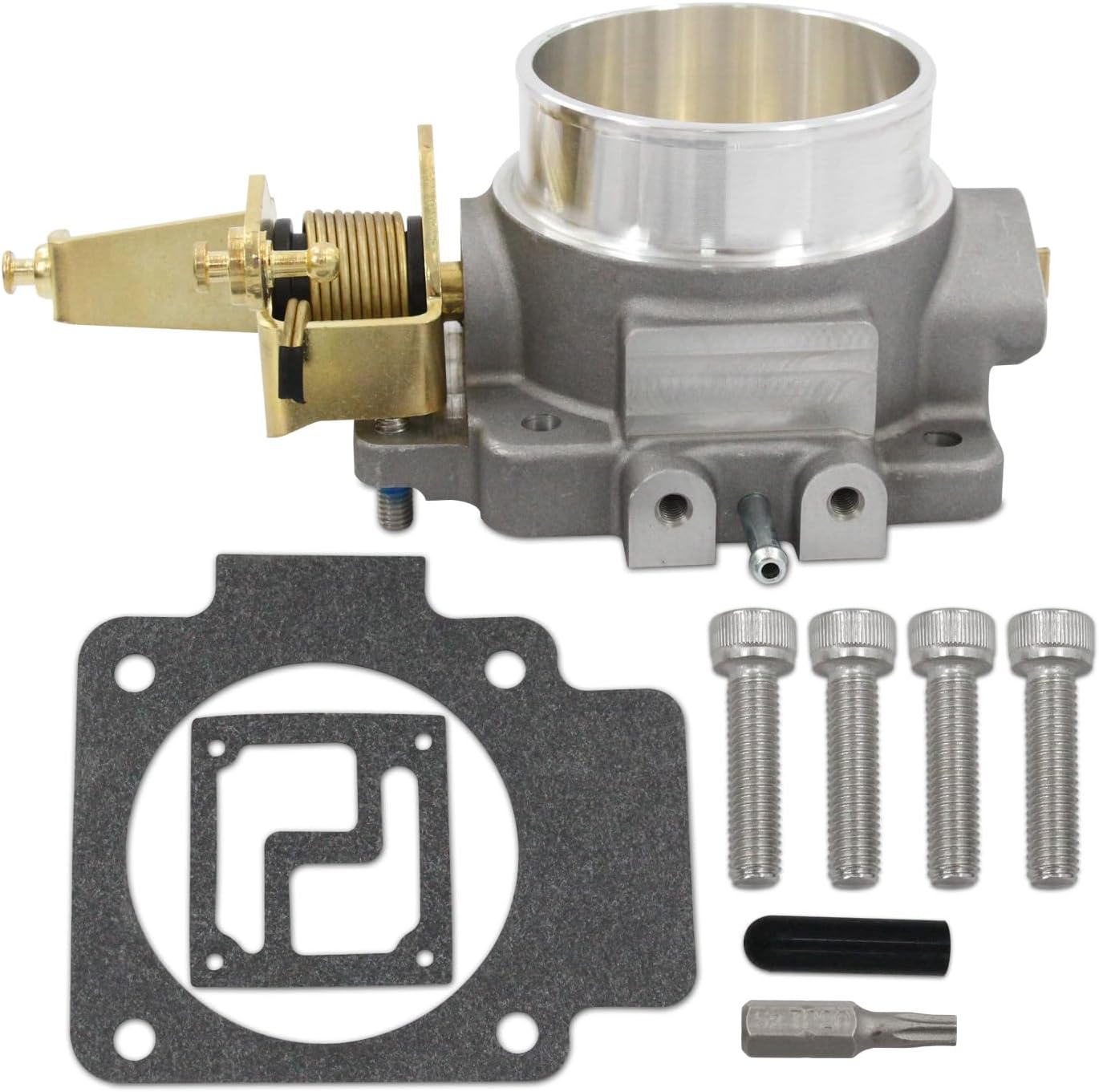 Aluminum 62mm Throttle Body Fit for 1998-2001 Jeep cherokee 4.0L & 1991-2003 Jeep Wrangler Cherokee 4.0L YJ TJ XJ ZJ WJ Silver