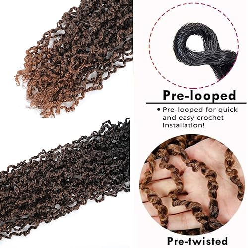 Miniatura 10 de SOKU Pelo de ganchillo Passion Twist de 26 pulgadas, 5 paquetes de cabello de ganchillo senegalés previamente torcido Bey-Blonde Majesty Twist