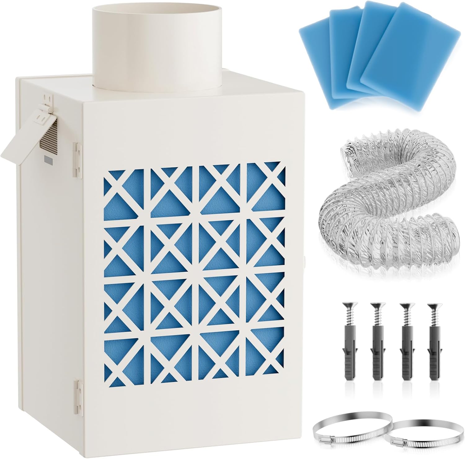 HG Power Indoor Dryer Vent Metal Dryer Vent Box, Upgrade