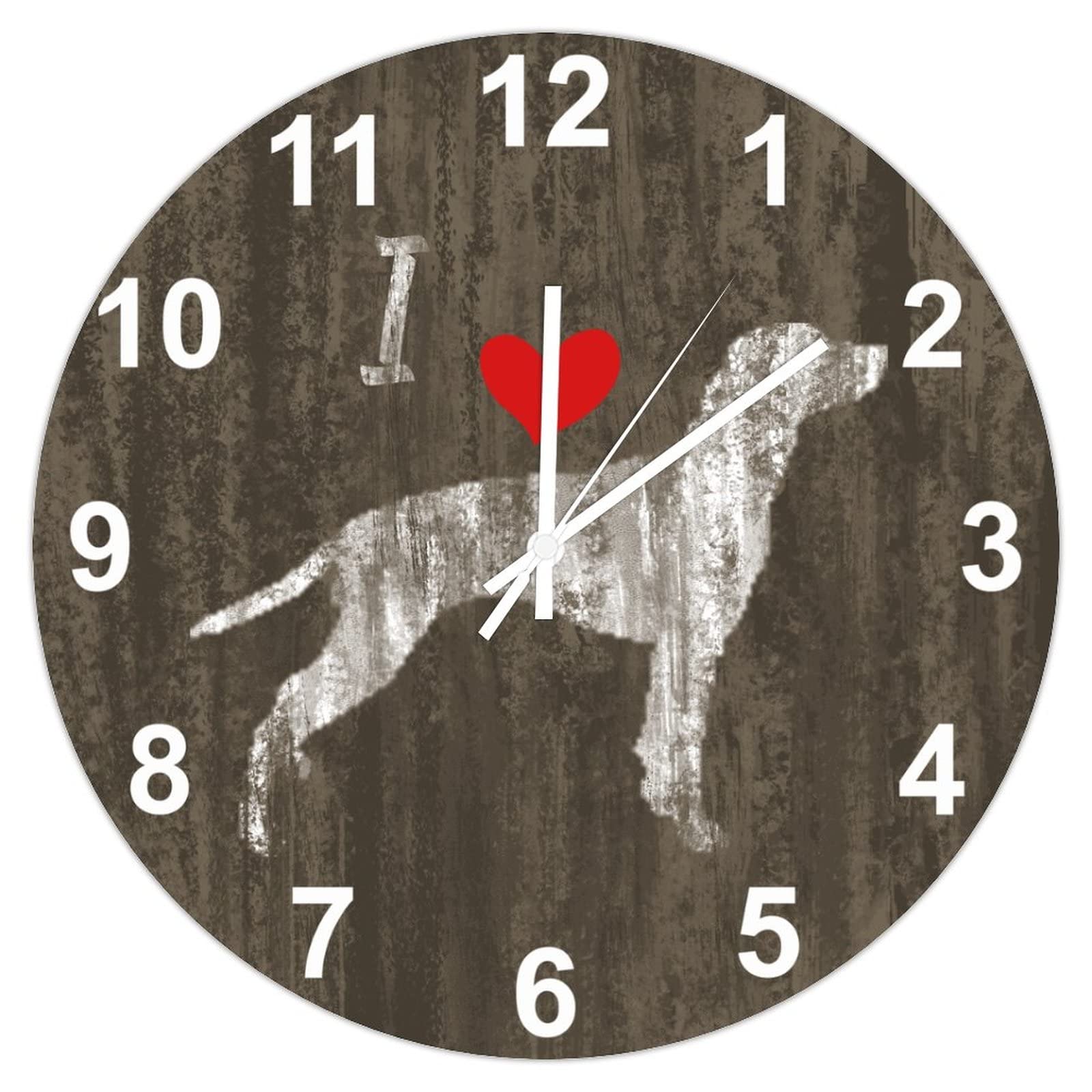 Horloge murale en bois silencieuse Dalmatien pour stopper les bruits
