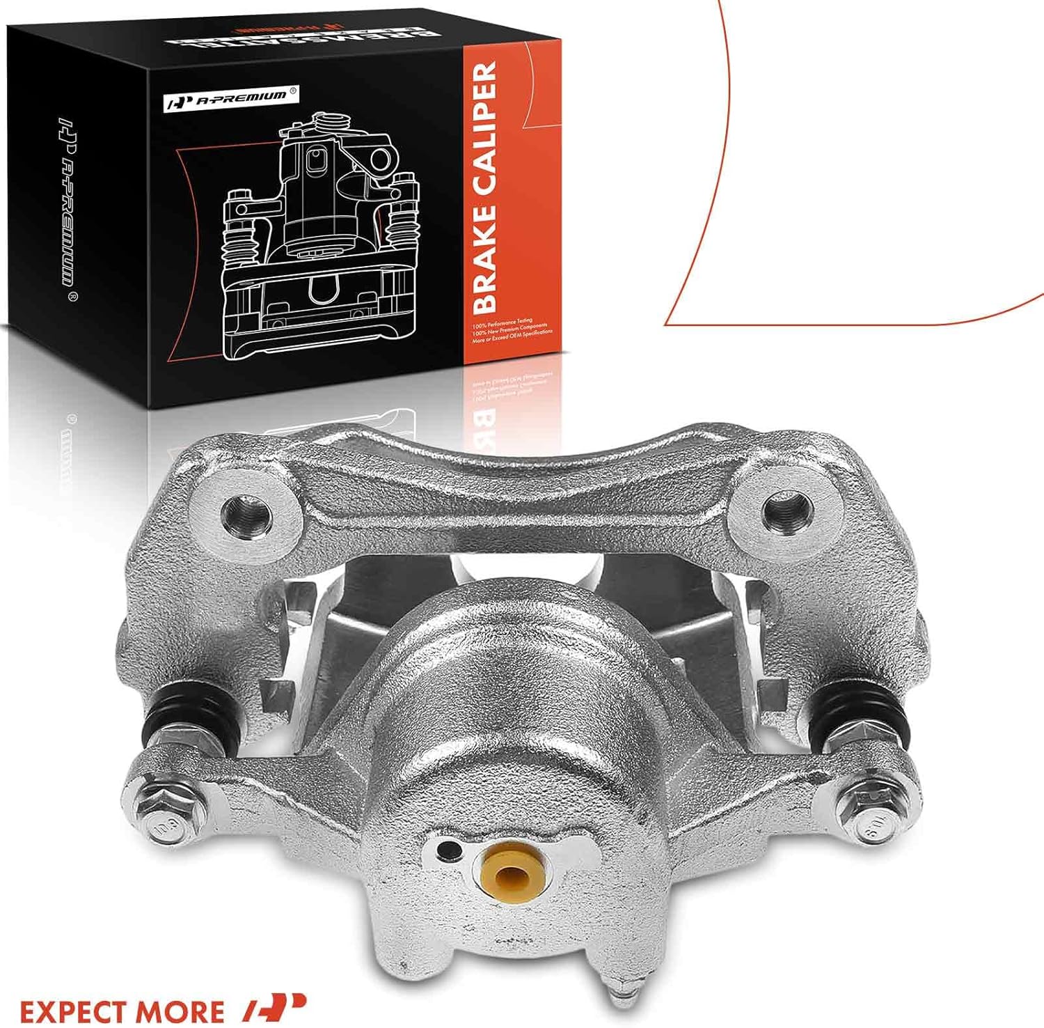 A-Premium Front Right Disc Brake Caliper Assembly with Bracket Compatible with Select Hyundai and Kia Models - Elantra 2009-2012, Forte/Forte Koup 2010-2013, Forte5, L4 2.0L