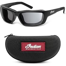Indian Motorcycle DEMETER UV Protection Sunglasses, Z87.1+ Safety Goggles | Small to Medium Fit, Polarized + Photochromic Lens Options, Accessories Included, Bendable Arms, Officially Licensed, Unisex