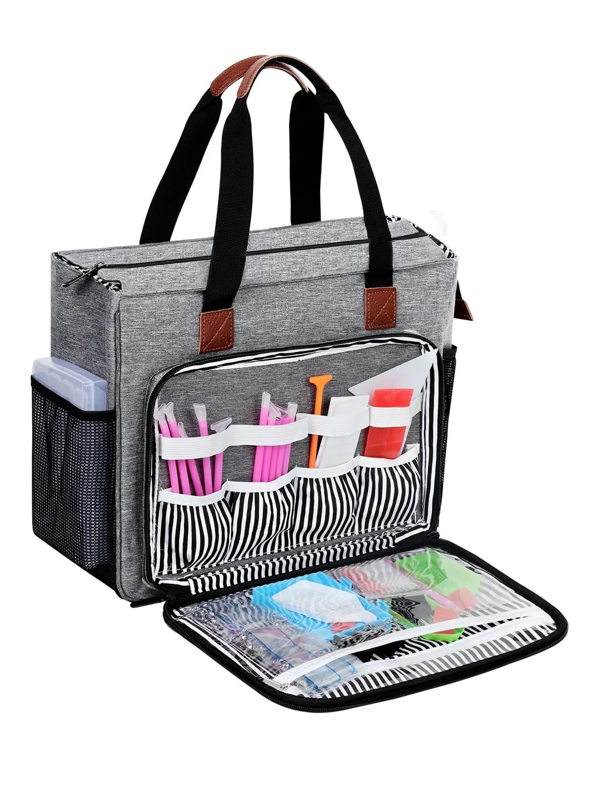 Bolsa de almacenamiento ganchos ganchillo lana, A for herramientas costura bricolaje para Agujas, Hilo(Purple)