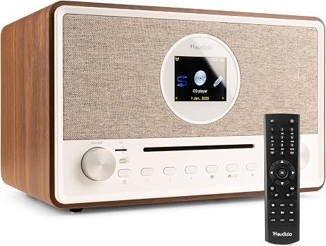 Audizio Lucca Stereo DAB Radio with CD Player Internet Radio WLAN Beige