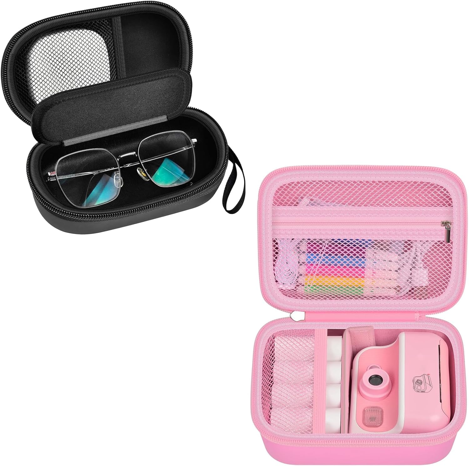 GWCASE Portable 2 in 1 Contact Lens Case and Glasses Case+ Kids Camera Case Compatible with TOZDTO Instant Print Camera