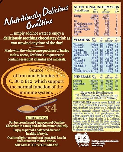 Miniatura 5 de Ovaltine Bebida ligera de chocolate 10.58 oz