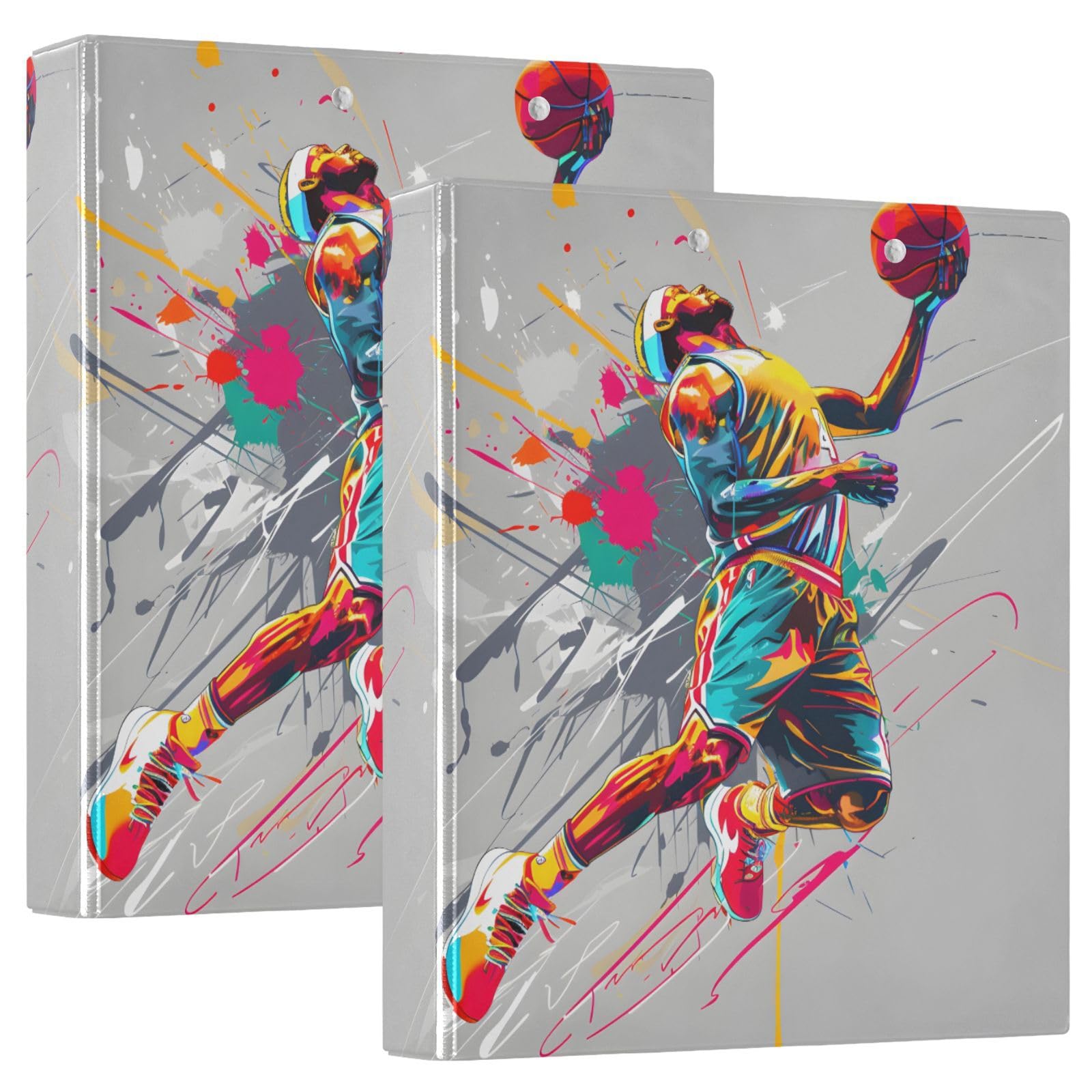 3 Ring Binder Boys Playing Basketball 1.5 inch Binders
