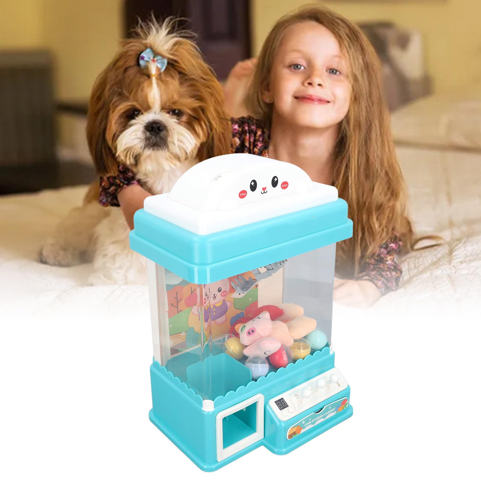 Mini Macchina per Afferrare i Giocattoli con Artigli per Bambini con Luci Lampeggianti e Suoni per Feste di Compleanno Divertente Gioco per Famiglie in Plastica 1 unità