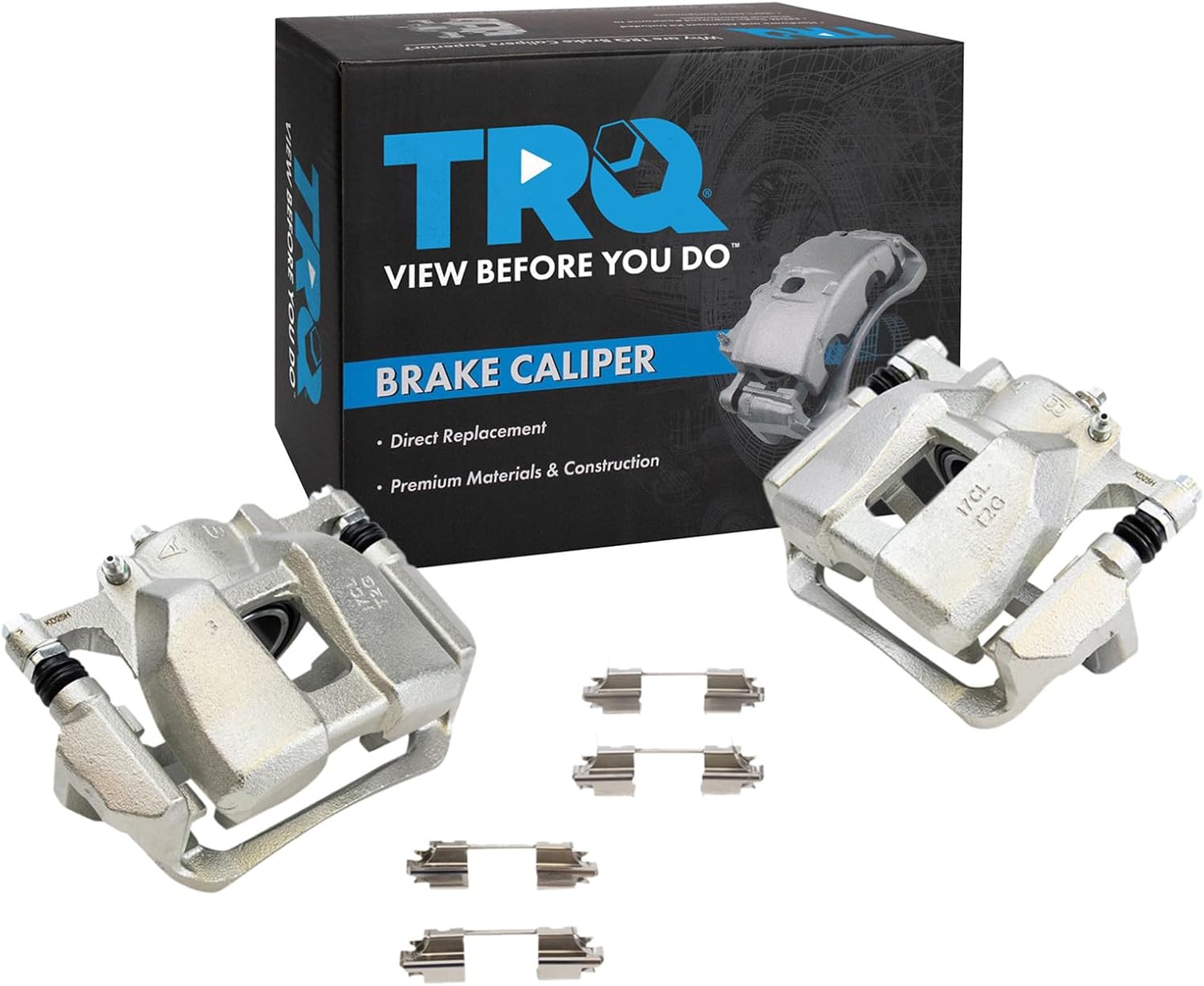 TRQ Front Driver and Passenger Brake Caliper Set Direct Replacement